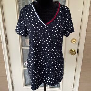 Tommy Hilfiger Navy Top with Red and White Details